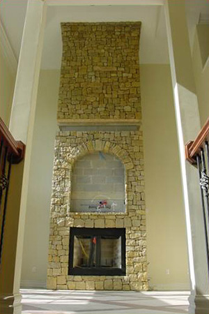 Large Stone Fireplace